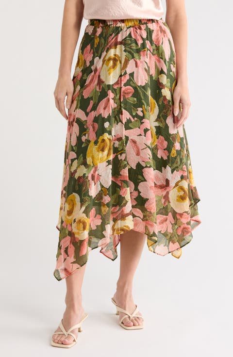 Asymmetric Midi Skirt