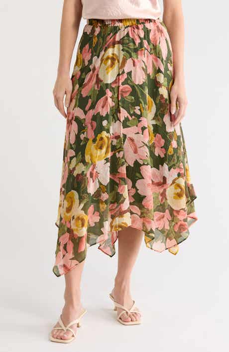 Asymmetric Midi Skirt