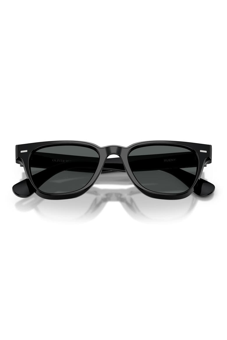 Rueny 51mm Polarized Pillow Sunglasses, Alternate, color, BLACK / MIDNIGHT EXPRESS POLAR