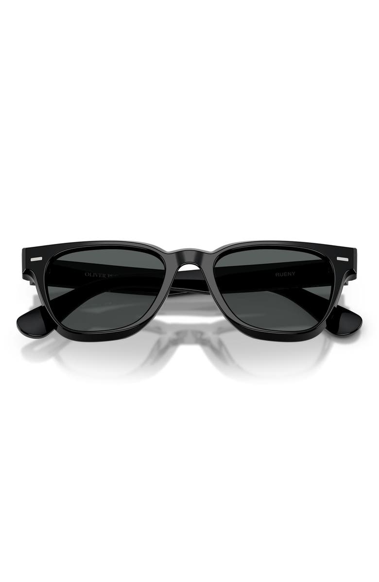 Oliver Peoples Rueny 51mm Polarized Pillow Sunglasses, Alternate, color, Black / Midnight Express Polar