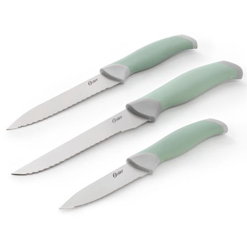 Oster Lindbergh 14 Piece Stainless Steel Cutlery Set With Soft Grip Handles In Multi