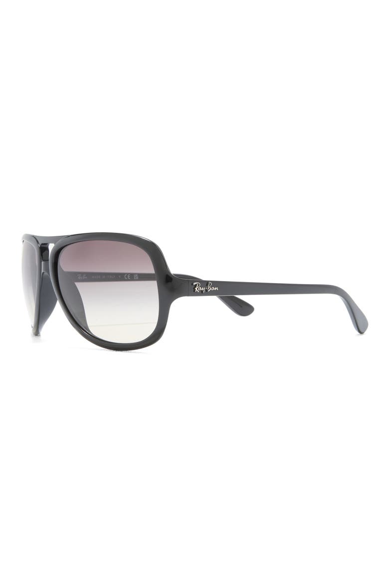 59mm Pilot Aviator Sunglasses, Alternate, color, BLACK