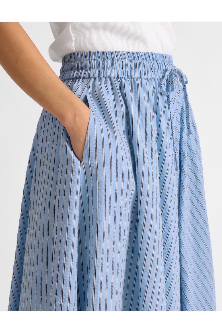 Full Stripe Midi Skirt, Alternate, color, Blue