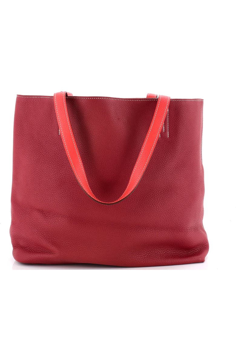 Pre-Owned Hermes Double Sens Tote Clemence 36, Main, color, Double Sens-Rose Jaipur/Rubis