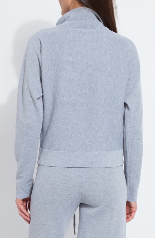 Lyssé Lysse Viola Knit Half Zip Lounge Sweatshirt In Gray