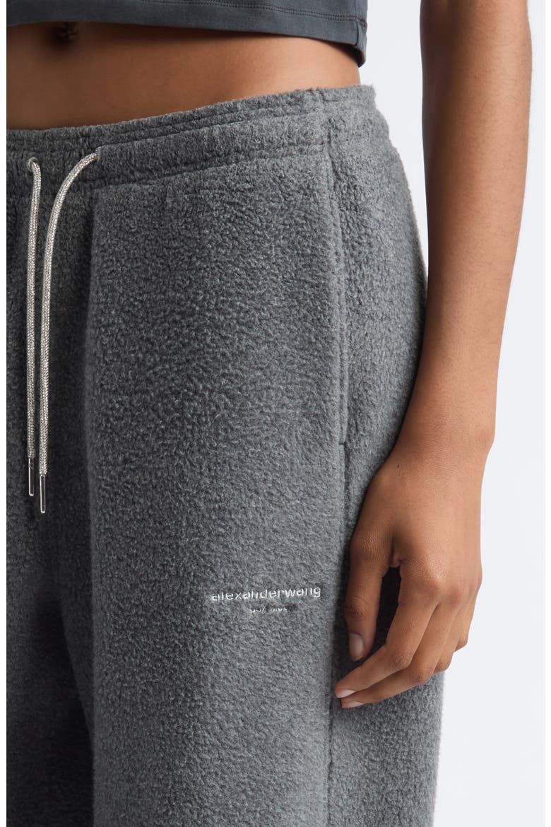 Fleece Track Pants, Alternate, color, DARK GREY MELANGE