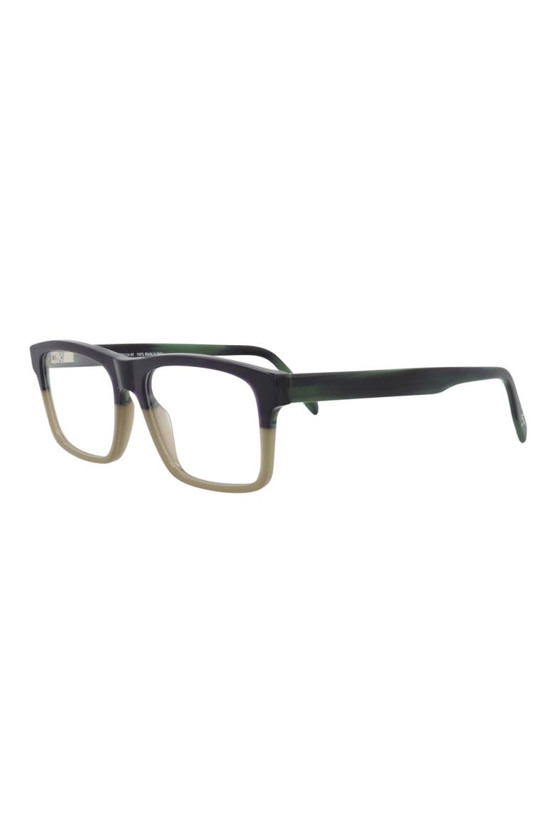 56mm Square Optical Glasses, Alternate, color, GREEN GREEN TRANSPARENT