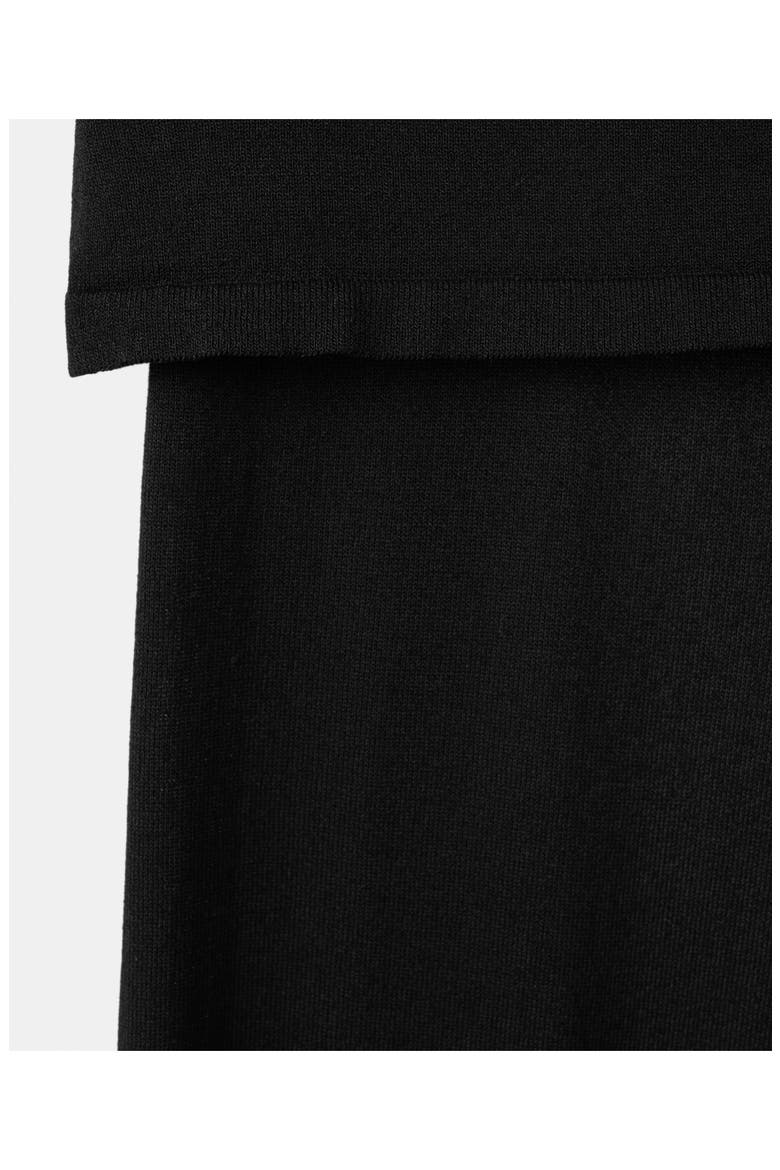 Foldover Knit Wide Leg Pants, Alternate, color, BLACK