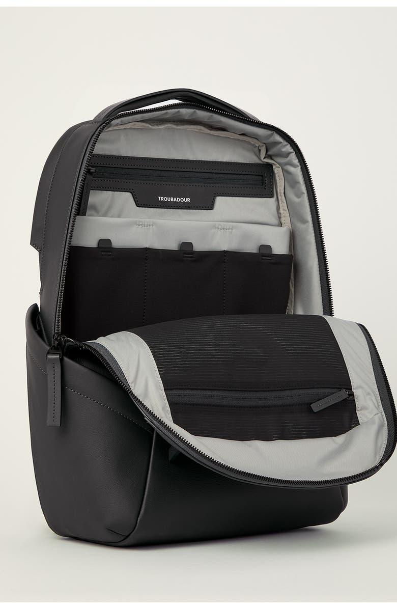 Troubadour Apex Leather Backpack, Alternate, color, Black