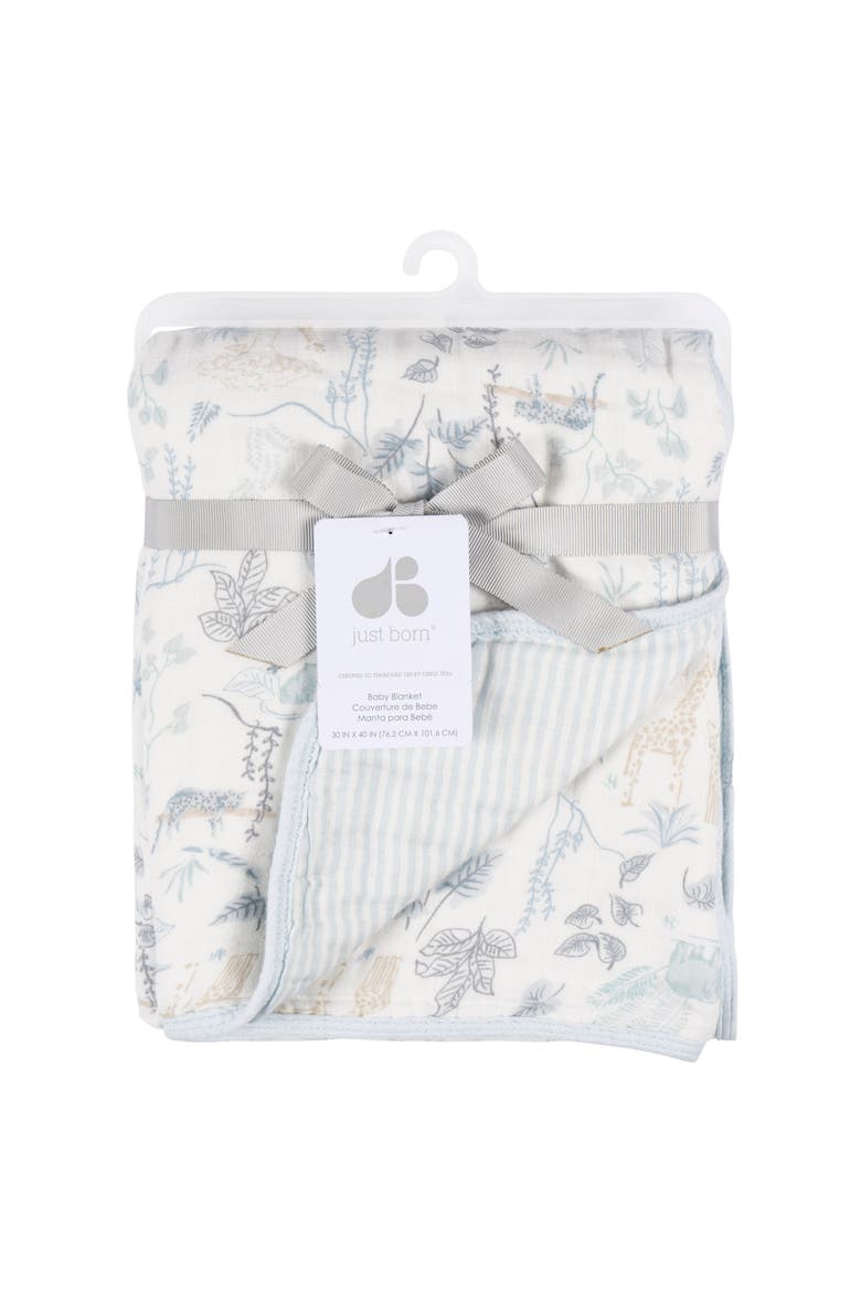 8Ply Muslin Blanket Pink Floral, Alternate, color, Ivory Jungle