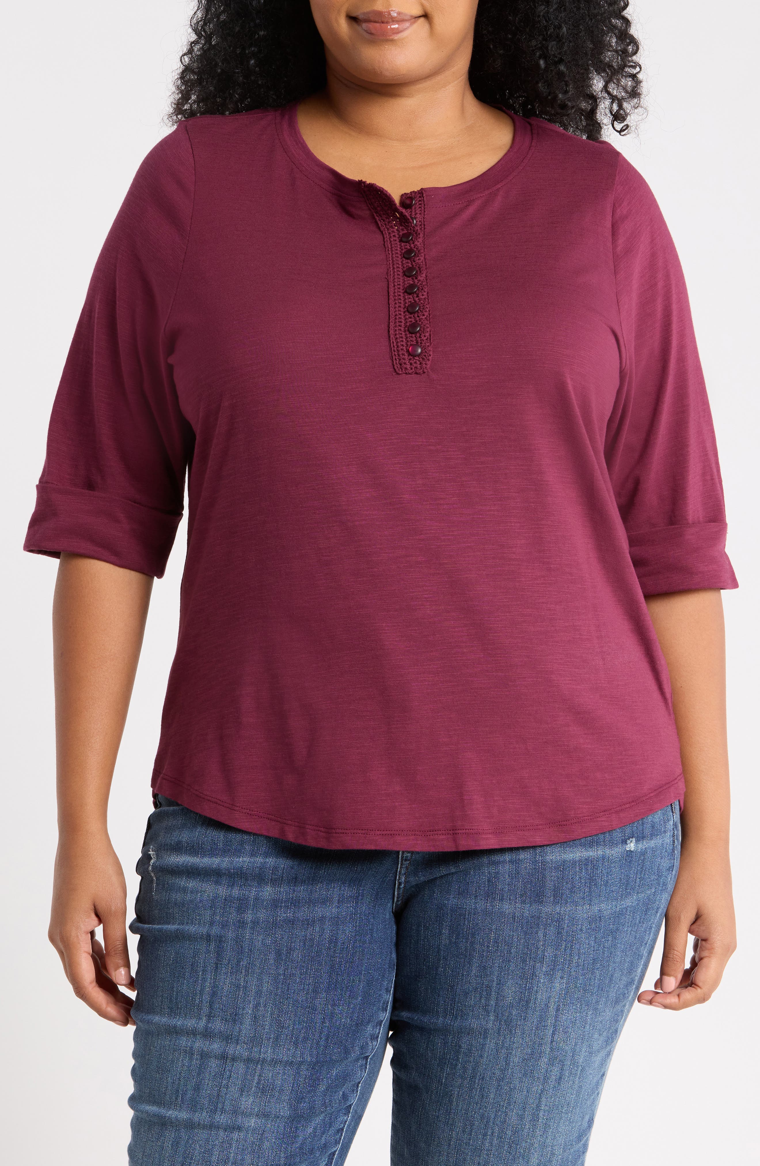 Henley Knit Top