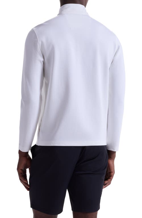 Bugatchi Solid Quarter Zip Pullover In Multi