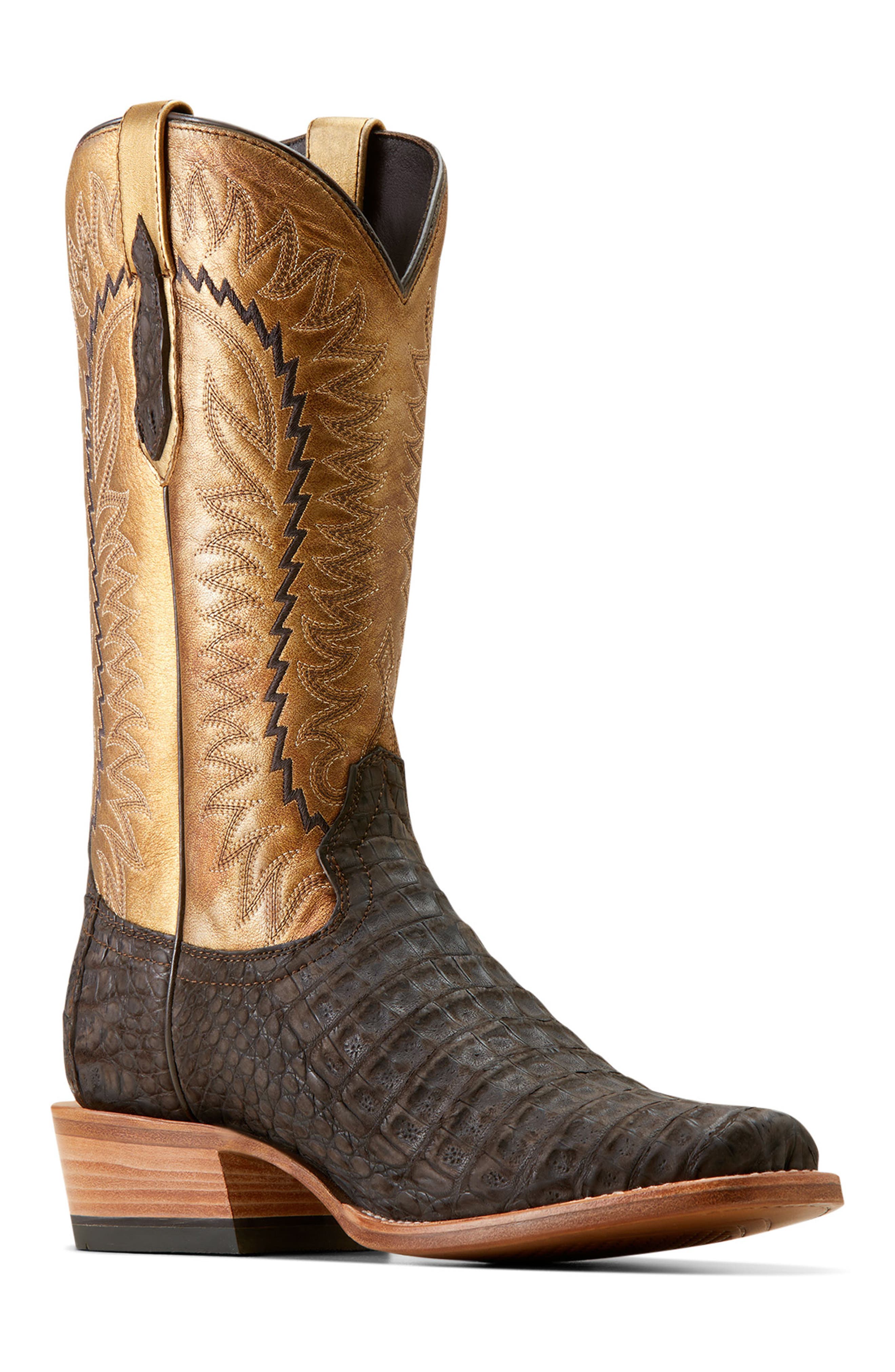 Ariat Futurity Finalist Genuine Caiman Leather Boot, Main, color, 
