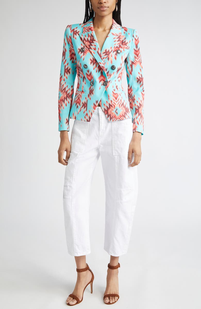 L'AGENCE Cody High Waist Barrel Leg Rodeo Jeans, Alternate, color, Blanc