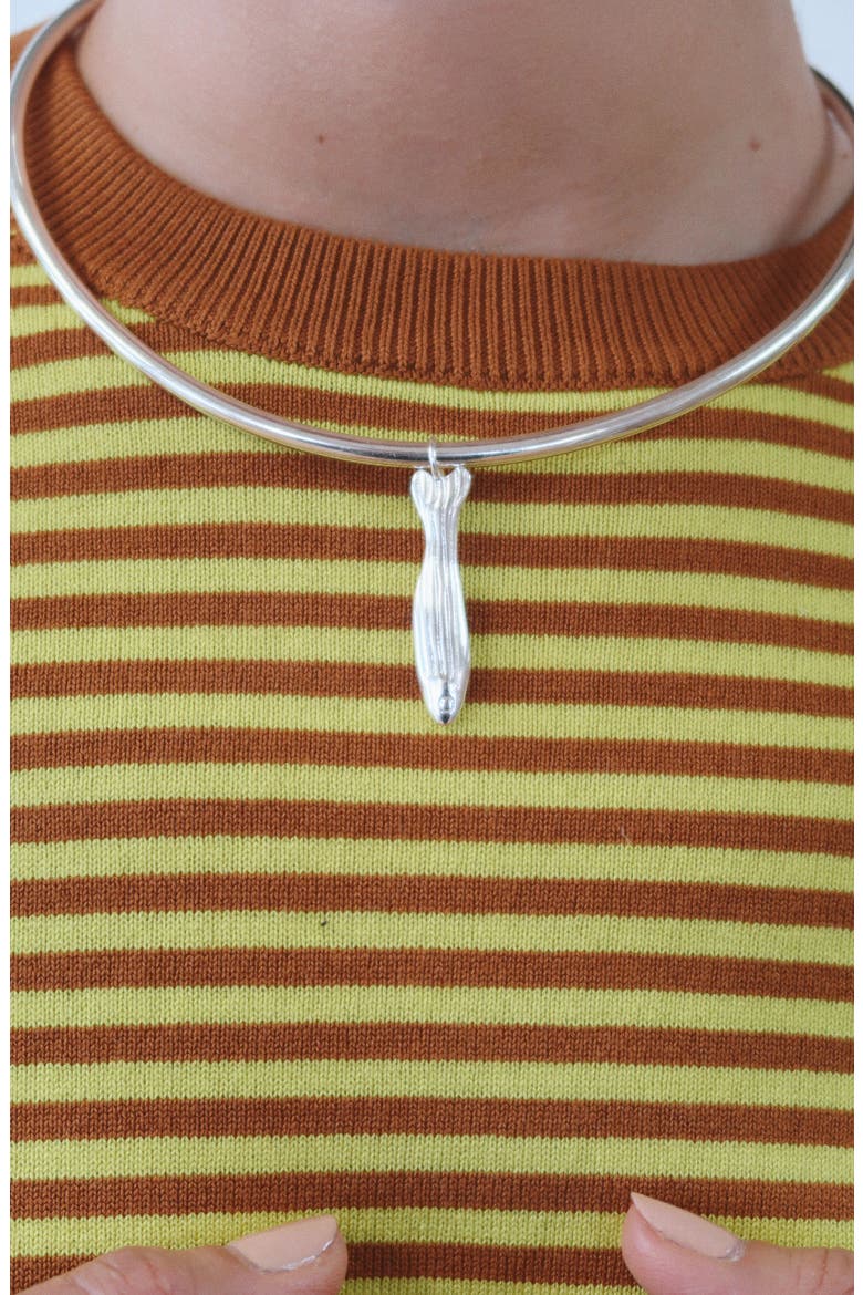 The Neck Cuff Necklace, Alternate, color, White Silver