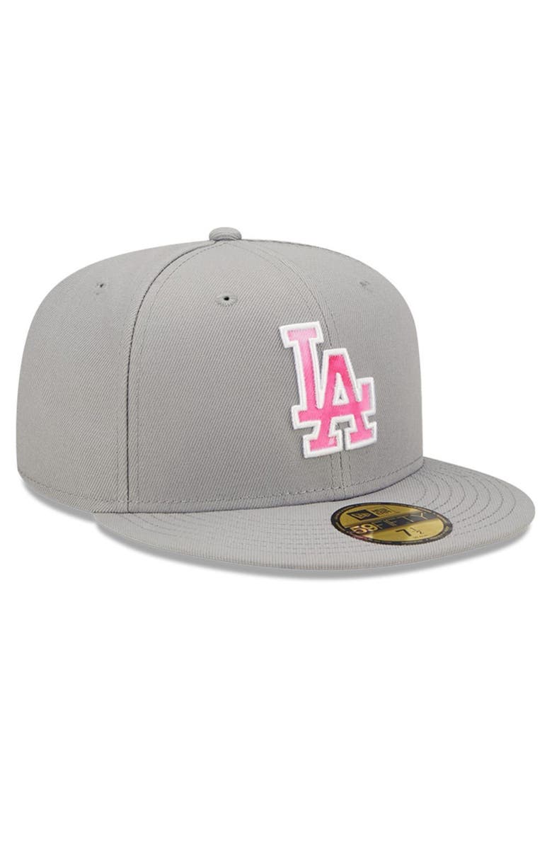 New Era Men's New Era Gray Los Angeles Dodgers 2022 Mother's Day On-Field 59FIFTY Fitted Hat, Alternate, color, 