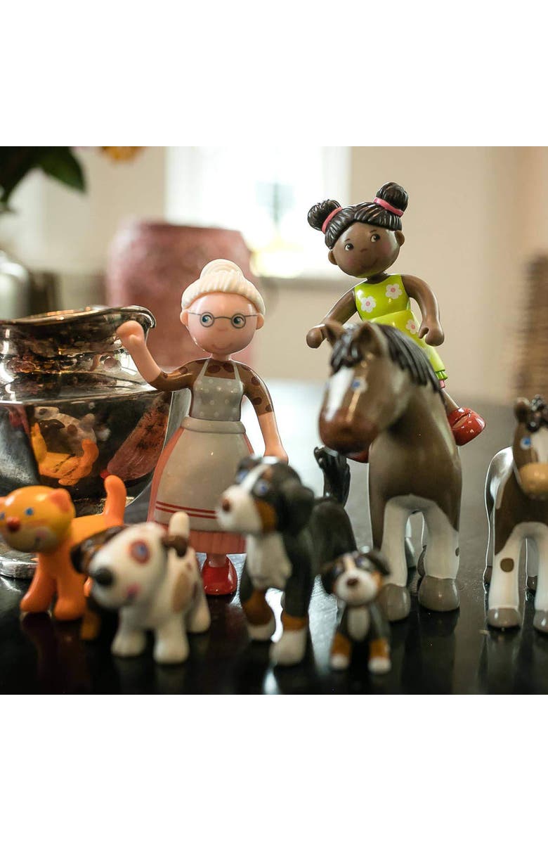 HABA Little Friends Horse Tara - 4.5" Apaloosa Farm Animal Toy Figure, Alternate, color, Multi