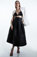 Karen Millen Twill Woven Prom Midi Skirt