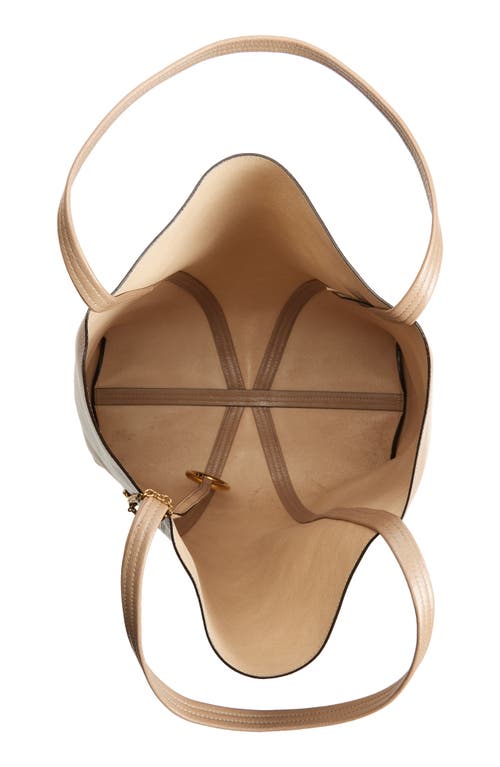 Chloé Large Spin Leather Tote In Brown