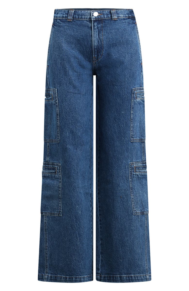 Hudson Jeans High Waist Wide Leg Cargo Jeans, Alternate, color, 