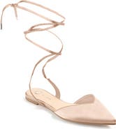 Journee Collection Lace-up Pointed-toe Flat