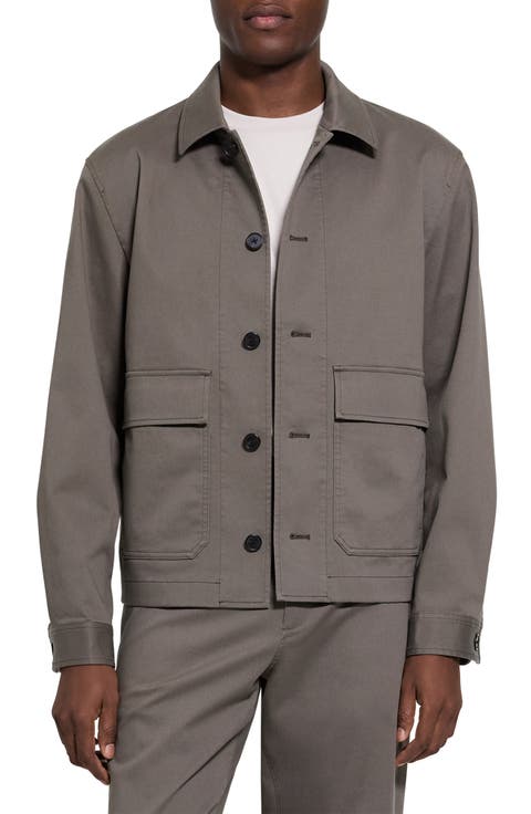 Moonsoft Cotton Twill Button-Up Shirt Jacket
