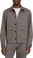 Theory Moonsoft Cotton Twill Button-Up Shirt Jacket