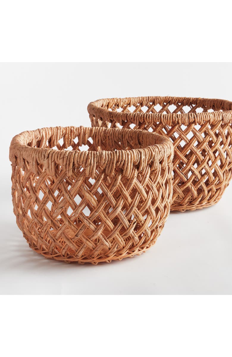Napa Home & Garden Emlyn Rattan Decorative Baskets Set of 2 Without Handles, Main, color, Beige