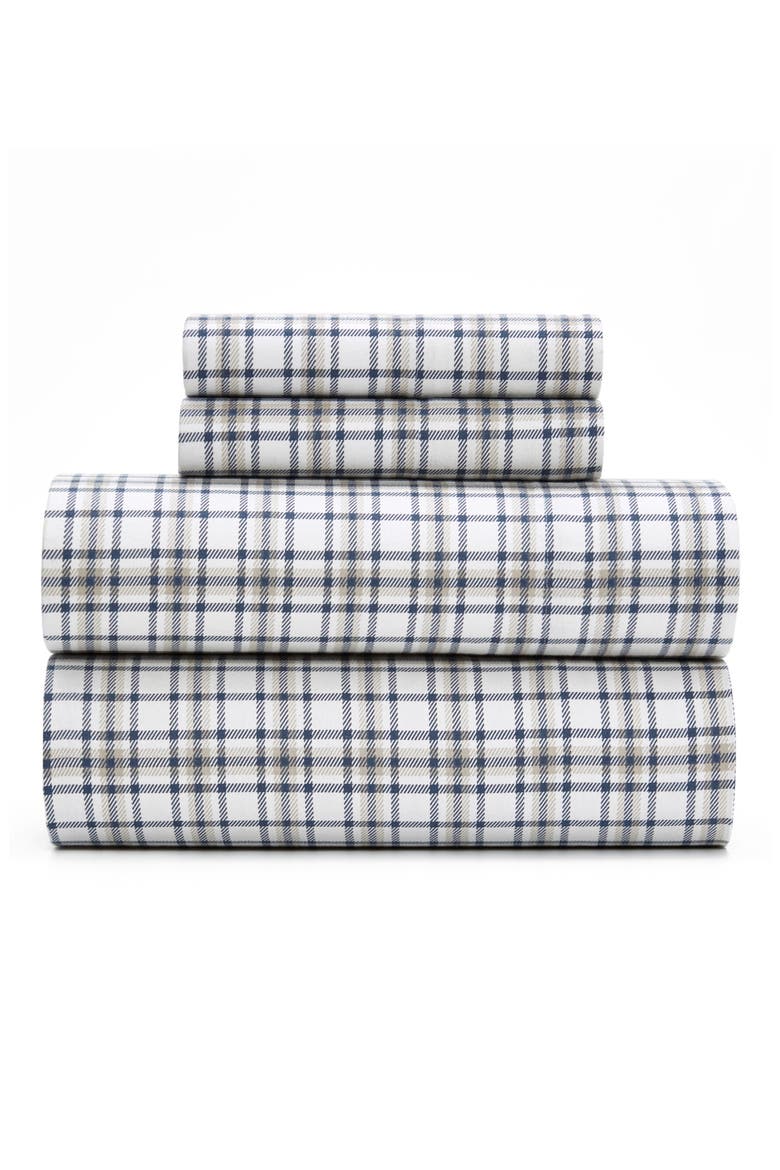 Pearce Plaid Flannel Sheet Set, Main, color, PEARCE