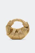 SIMONMILLER Metallic Raffia Lopsy Bag