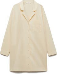 MANGO Garment Washed Cotton Nightgown
