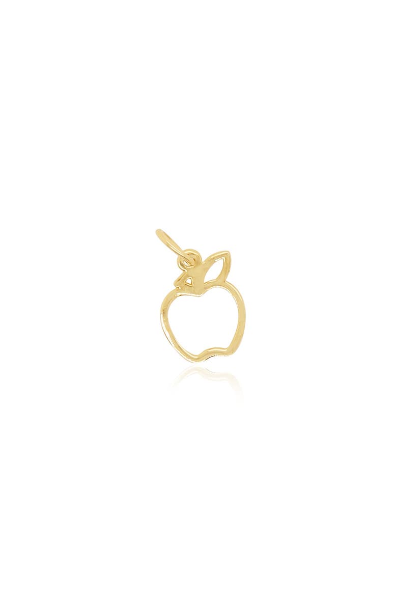Mini Gold Apple Charm, Main, color, Yellow Gold