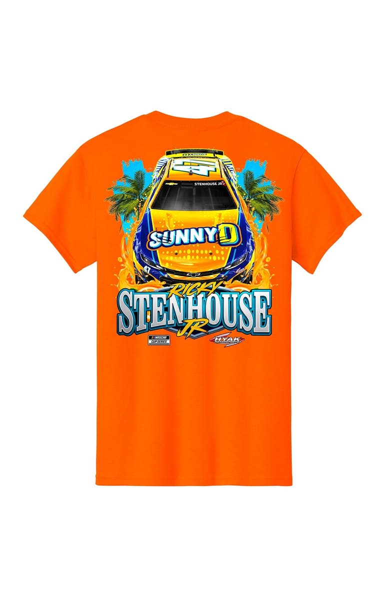 E2 APPAREL Men's Orange Ricky Stenhouse Jr. Sunny D Car T-Shirt, Alternate, color, Orange