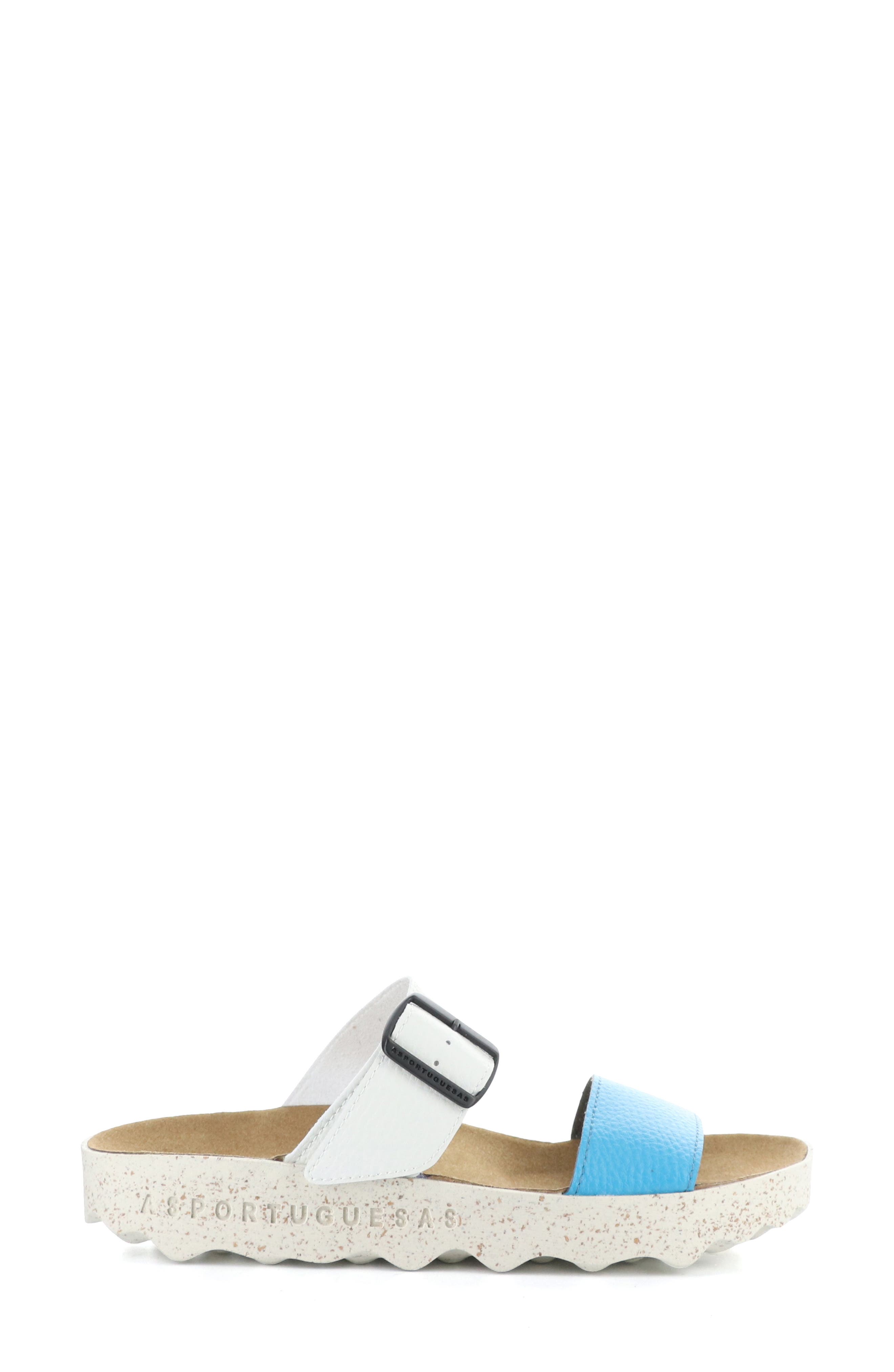 Asportuguesas by Fly London Coly Platform Slide Sandal, Alternate, color, 014 Santoriniwht Faux Leather