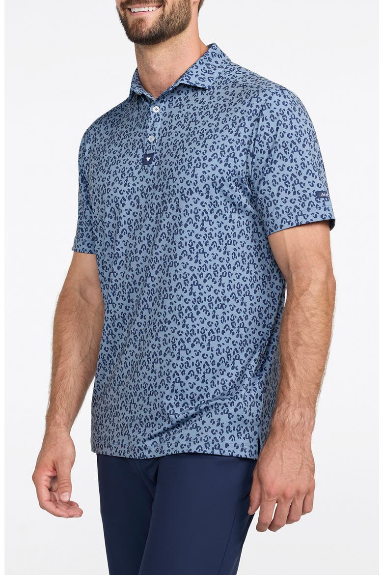 Cheetah Performance Polo, Alternate, color, CHEETAH - BLUE MIRAGE