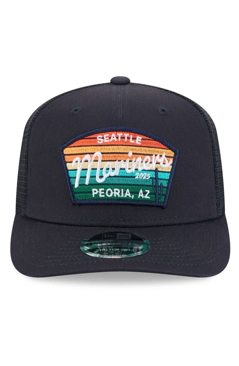 New Era Men's New Era  Navy Seattle Mariners 2025 Spring Training 9SEVENTY Stretch-Snap Trucker Hat, Alternate, color, 