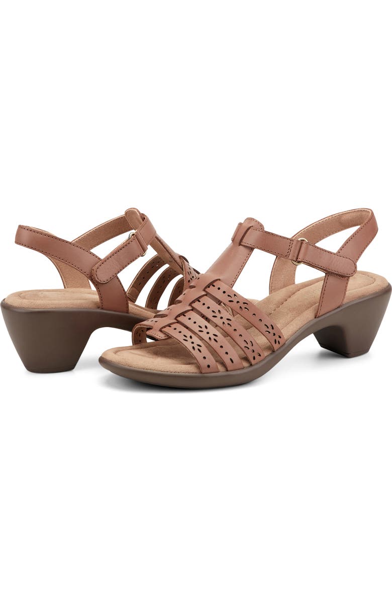 Easy Spirit Cortney Quarter Strap Sandal, Alternate, color, Medium Brown