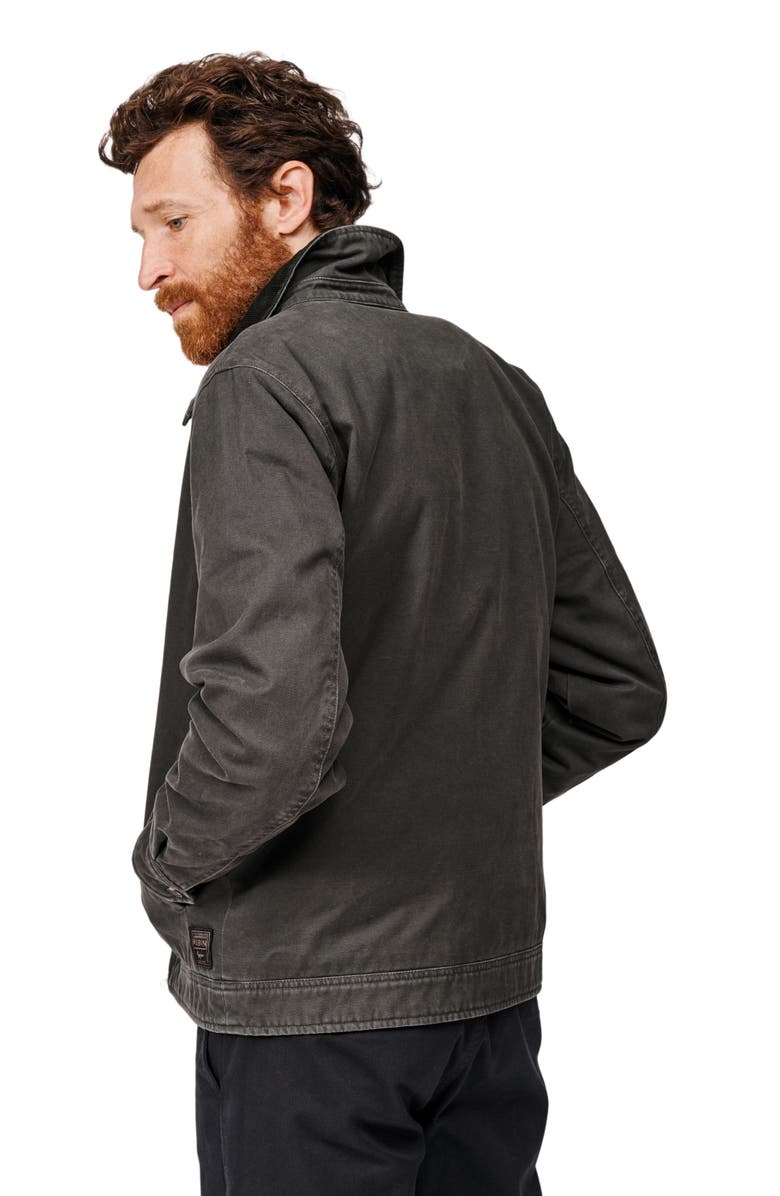 Aubin Newland Canvas Harrington Utility Jacket, Alternate, color, Washed Black
