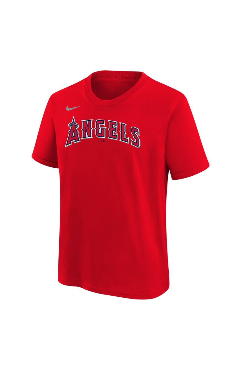 Nike Youth Nike Mike Trout Red Los Angeles Angels Home Player Name & Number T-Shirt, Alternate, color, 