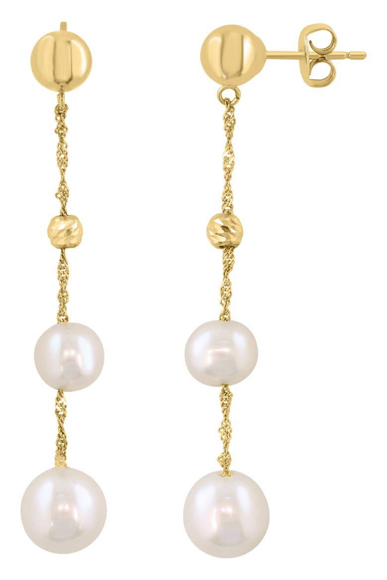 Freshwater Cultured Pearl Drop Earrings, Alternate, color, WHITE