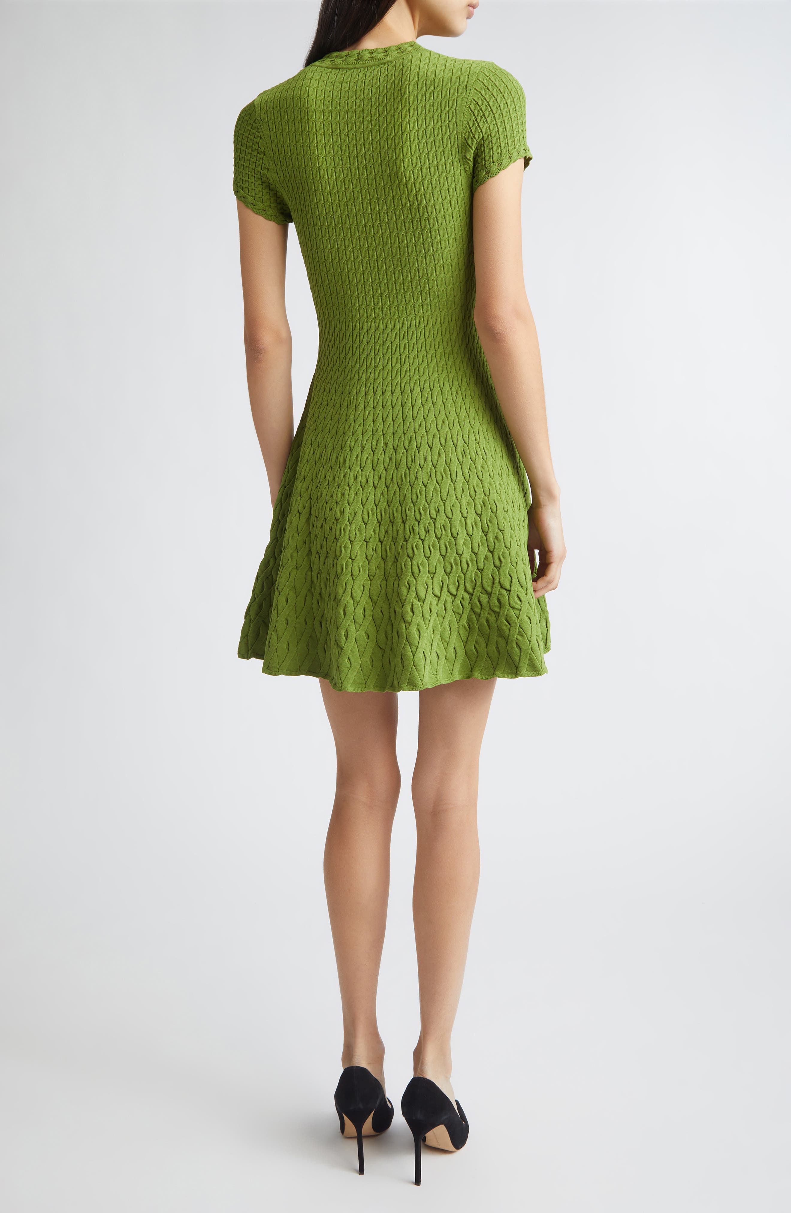 Jason Wu Collection Gradient Cable Fit & Flare Sweater Dress (Women ...