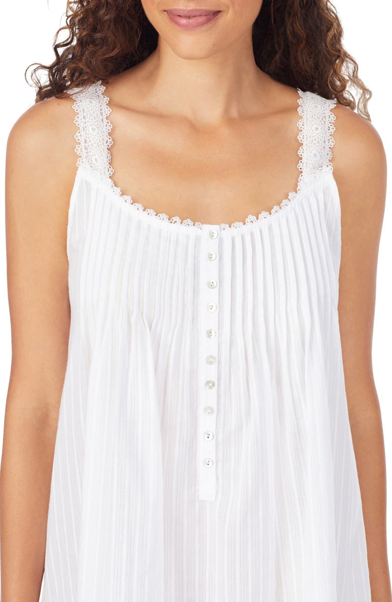Eileen West Cotton Chemise, Alternate, color, White