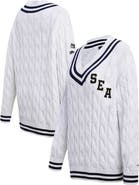 PRO STANDARD Women's Pro Standard  White Seattle Seahawks Prep V-Neck Pullover Sweater