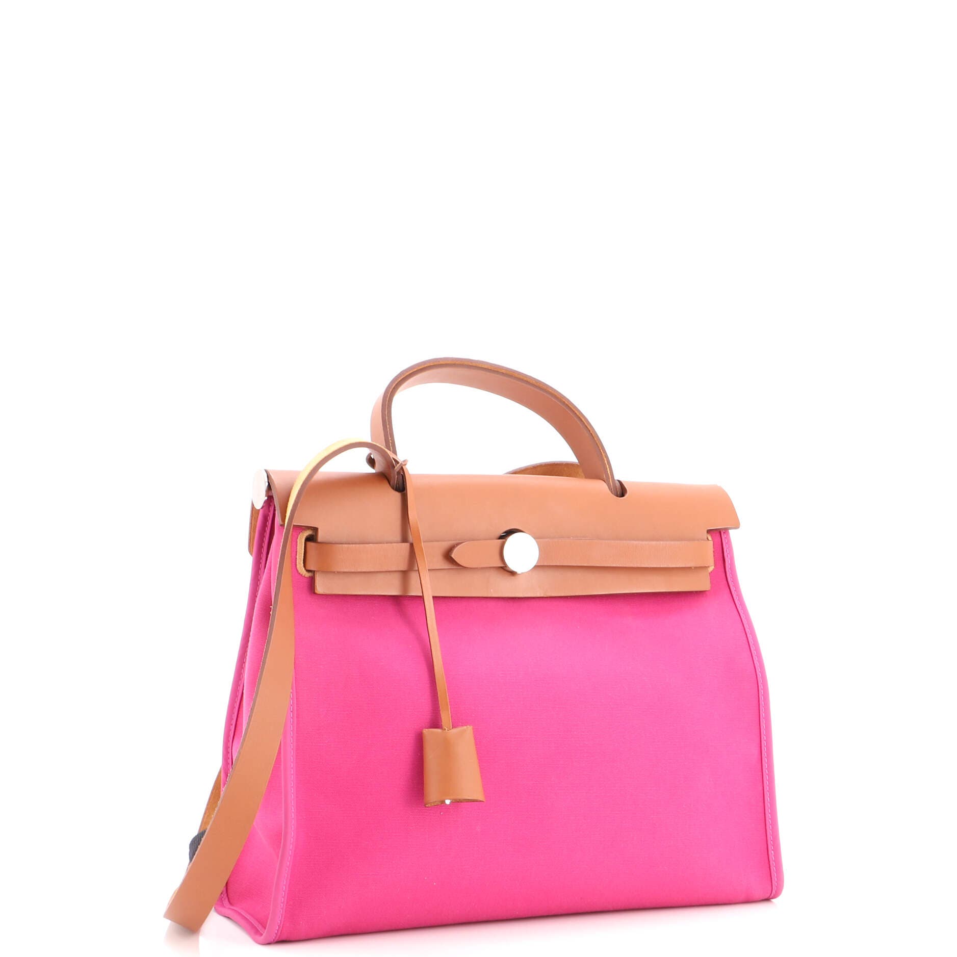 Herbag Zip Leather and Toile 31, Alternate, color, Pink