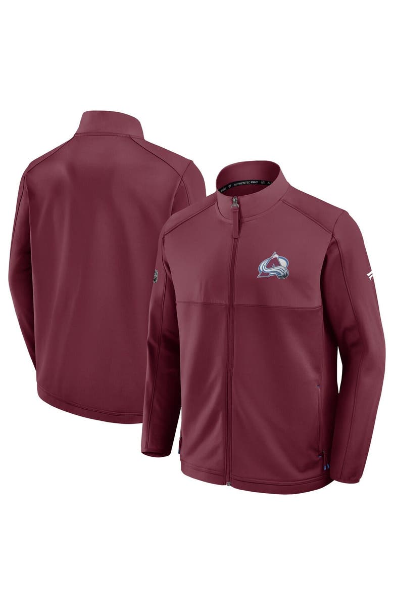 FANATICS Men
s Fanatics Burgundy Colorado Avalanche Authentic Pro Rink Full-Zip Jacket, Alternate, color, Burgundy