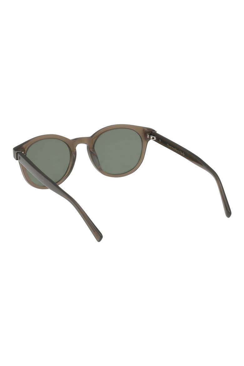 50mm Round Sunglasses, Alternate, color, SHINY DARK GREEN / GREEN