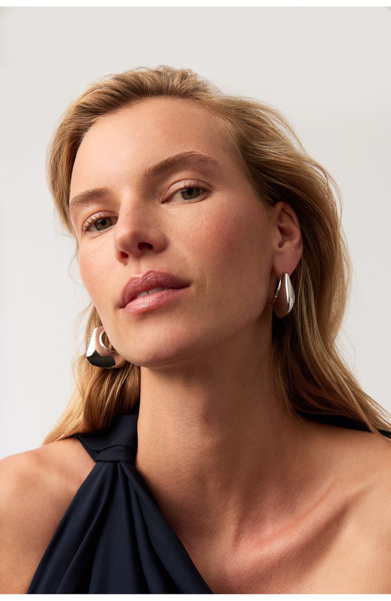 Missoma Volume Hoop Earrings, Alternate, color, Silver