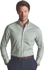 Charles Tyrwhitt Non-Iron Pinpoint Oxford Check Shirt