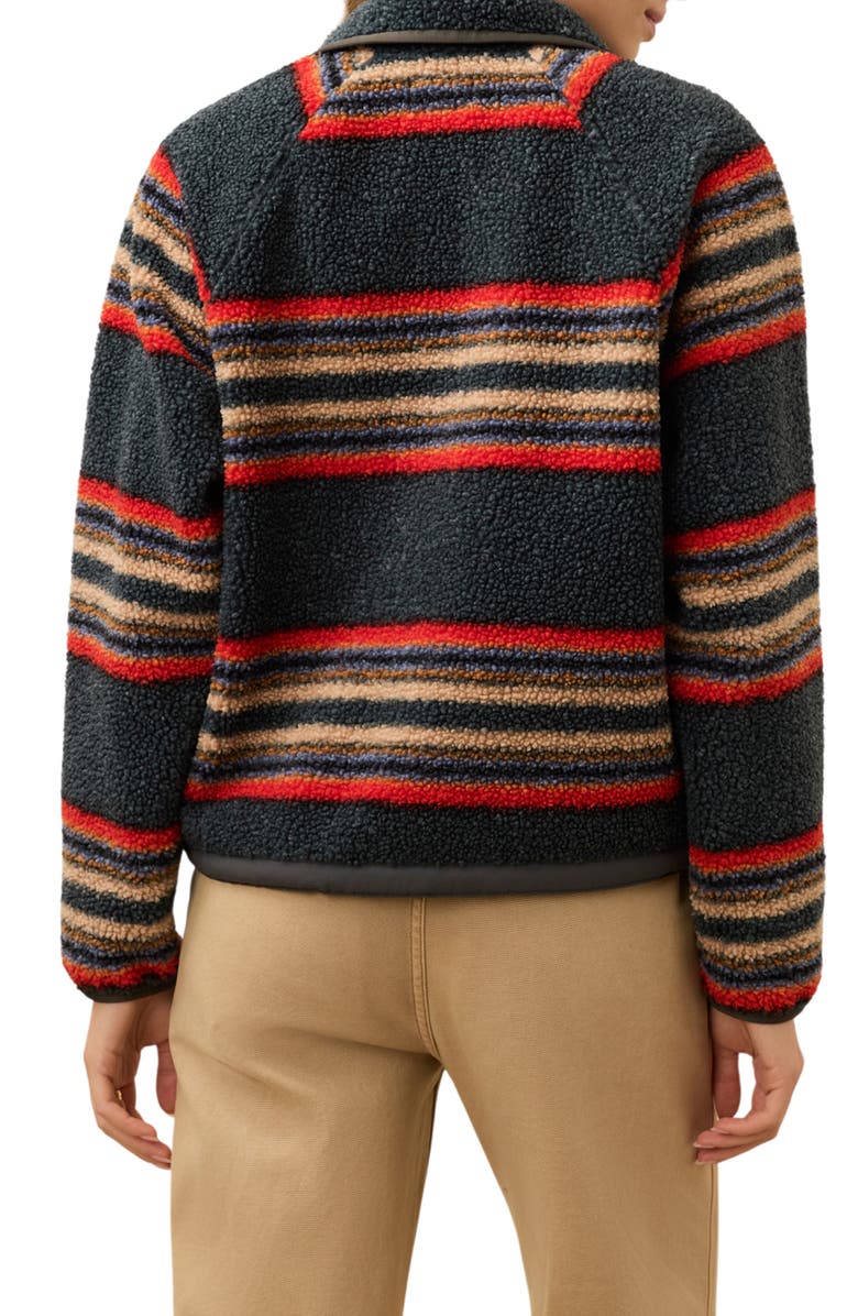 Faherty Fireside Fleece Pullover Top, Alternate, color, Fireside Stripe