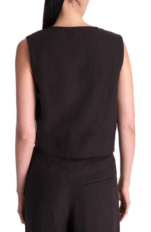 Twp Kikis Linen Vest In Brown